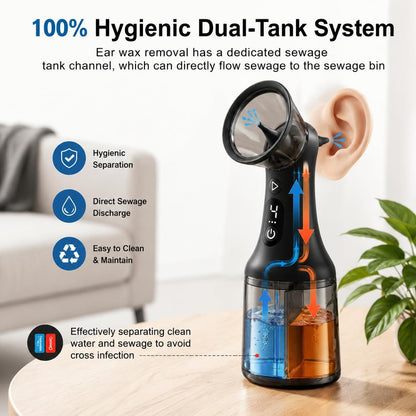 🔥Electric Ear Wax Removal Kit, Safe Gentle Ear Irrigation Cleaner Tool with 4 Pressure Settings, LED Display, IPX7 Waterproof Dual-Chamber Ear Care Device | Free Shipping