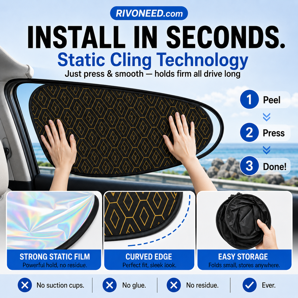 🚗Breathable Mesh Side Window Shades – Stay Cool & Bug-Free🦟❄️