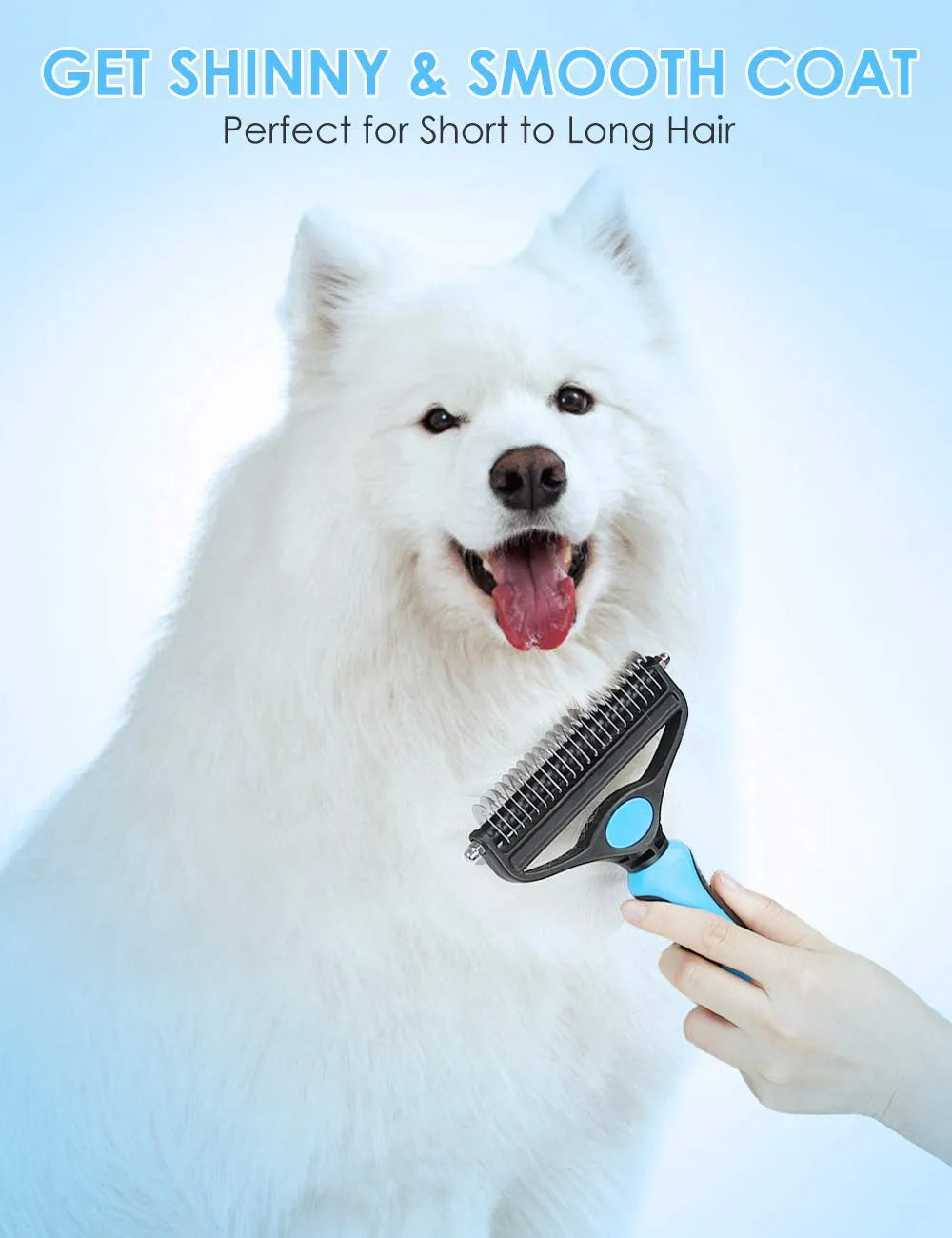 🐕 Last Day Special Price !  🏆 Professional Deshedding Tool For Dogs And Cats – Gentle On Skin, Efficient Grooming & Comfortable Grip Design ✂️