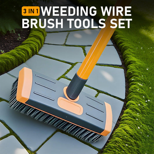 🧹 3-in-1 Weeding Wire Brush Tools Set –Perfect for Patios, Driveways & Garden Paths 🏡