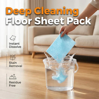 🔥New Hot Selling ❤️‍🔥55% OFF !! ⏰Water-Soluble Floor Cleaning Sheets
