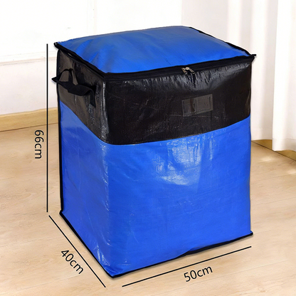 Collapsible Storage and Moving Bag – Heavy-duty handles & zippered closure  – reusable & easy to clean