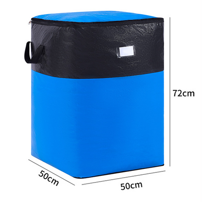 Collapsible Storage and Moving Bag – Heavy-duty handles & zippered closure  – reusable & easy to clean