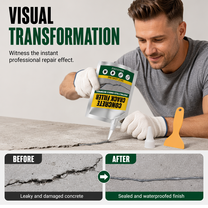 Waterproof Concrete Crack Filler & Sealant